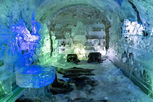 Colourful ice sculptures in the Permafrost kingdom