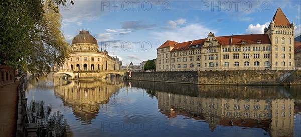 Bode Museum on Museum Island with the Spree and the old artillery barracks