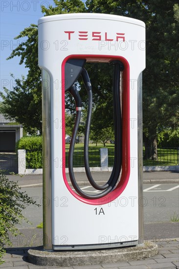 Tesla charging station for electric vehicles