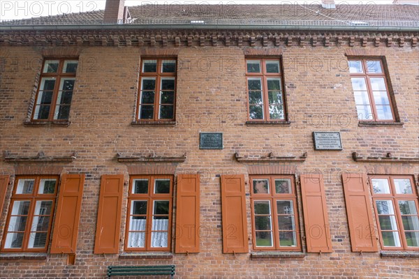 Commemorative plaques for Fritz Reuter and the March Revolution 1848 at Doemitz Fortress