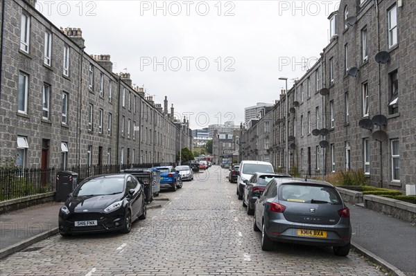 Uniform grey granite houses