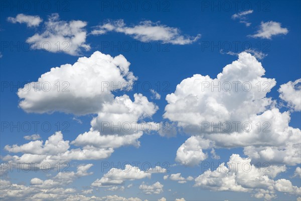 Beautiful white spring clouds in blue sky