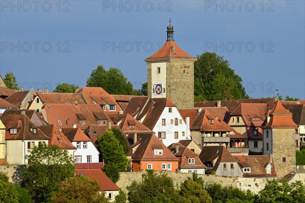 View from the castle garden to the old town with Siebersturm