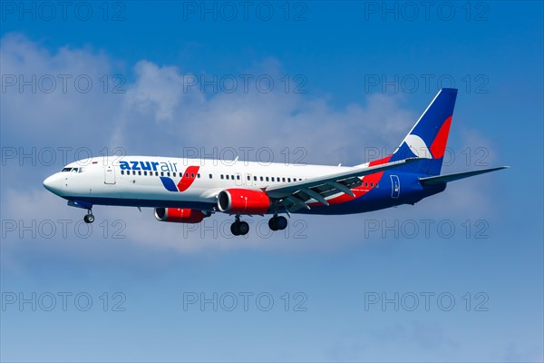 A Boeing 737-800 of Azur Air with registration VQ-BAL at Heraklion Airport