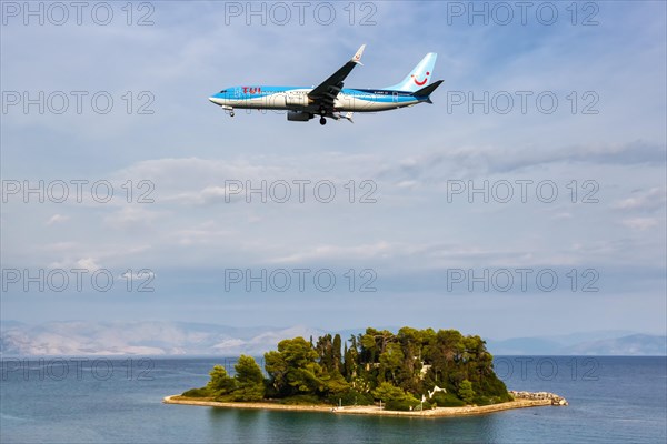 A TUI Boeing 737-800 with the registration D-ASUN at Corfu Airport