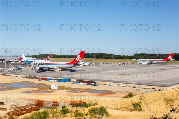 Boeing 747-8F aircraft of Cargolux with registration LX-VCI at Luxembourg airport