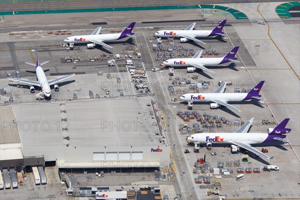 FedEx Express aircraft at Los Angeles airport