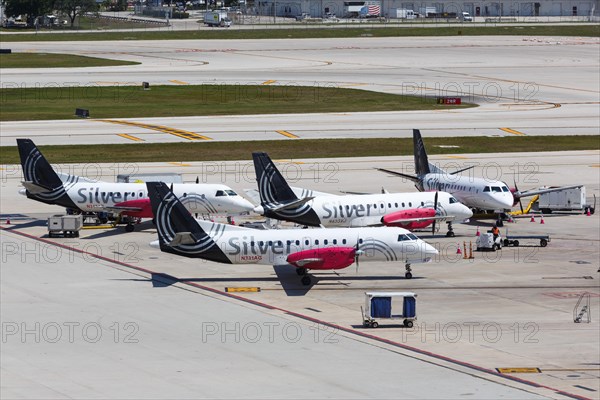 Saab 340 aircraft of Silver Airways at Fort Lauderdale airport