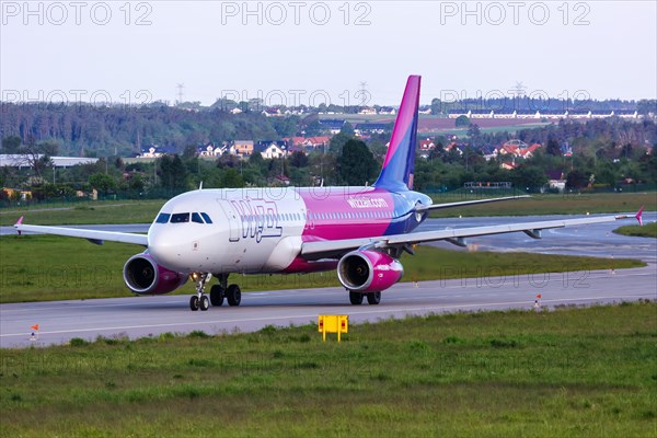 An Airbus A320 aircraft of Wizzair with registration number HA-LWN at Gdansk Gdansk Airport