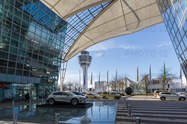 Munich Airport Center MAC and Tower of Munich Airport