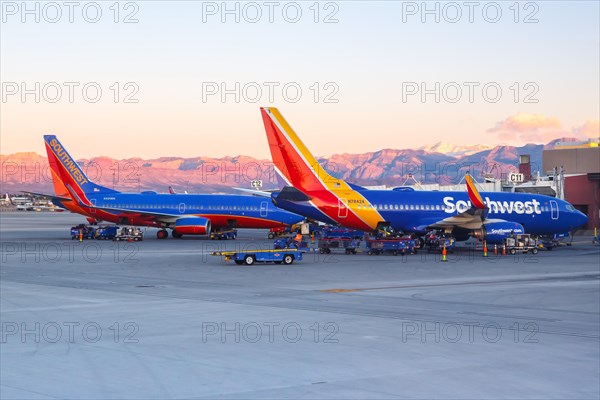 Boeing 737-700 aircraft of Southwest Airlines at Las Vegas airport