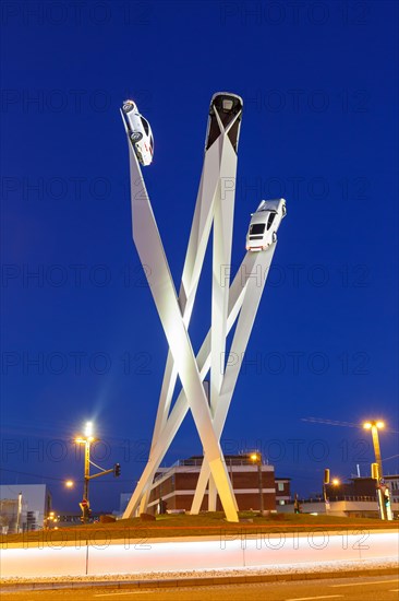 Porsche Platz in Zuffenhausen modern art artwork in Stuttgart