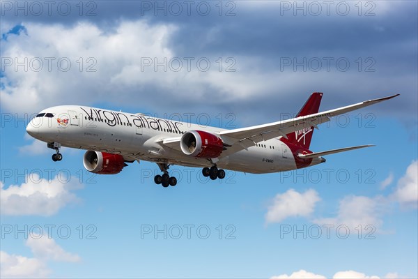 A Virgin Atlantic Boeing 787-9 Dreamliner aircraft