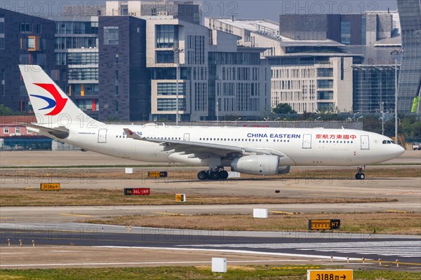 An Airbus A330-200 of China Eastern Airlines with registration number B-5936 at Shanghai Hongqiao Airport