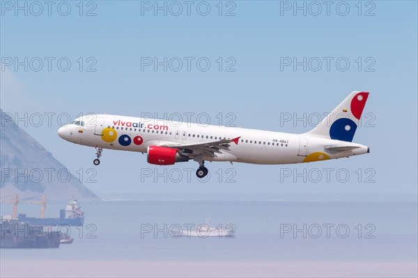 An Avianca Airbus A320 with registration number HK-4861 lands at Lima Airport