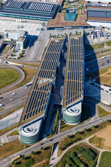 Overview Messe Bosch multi-storey car park and Airport City Stuttgart