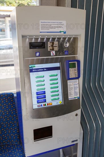 Tram tram ticket vending machine tickets public transport local traffic in Kassel