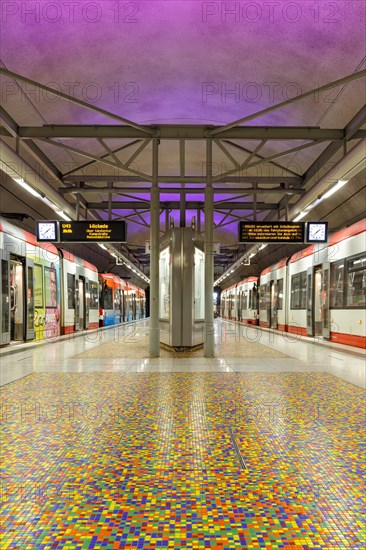 Light rail metro underground station Unionstrasse station in Dortmund