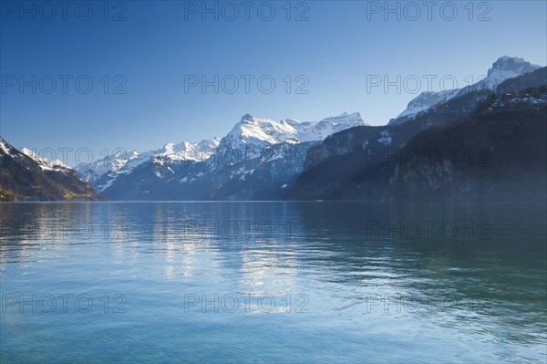 View from Brunnen over the Lake of Uri towards Flueelen