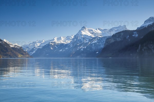 View from Brunnen over the Lake of Uri towards Flueelen