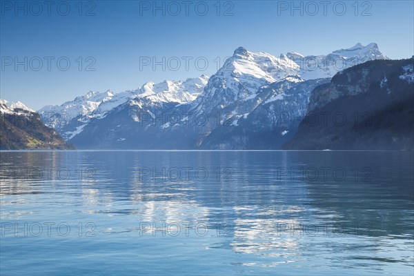 View from Brunnen over the Lake of Uri towards Flueelen