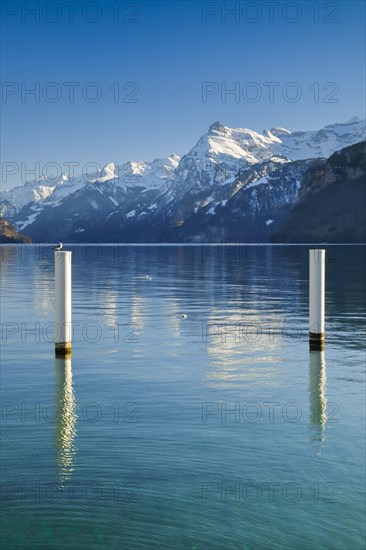 View from Brunnen over the Lake of Uri towards Flueelen