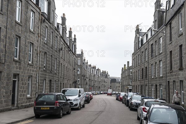 Uniform grey granite houses