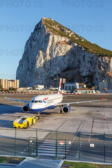 A British Airways Airbus A320 with the registration G-MIDT at Gibraltar Airport