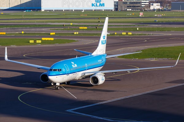 A KLM Royal Dutch Airlines Boeing 737-700 aircraft with registration number PH-BGR at Amsterdam Schiphol Airport