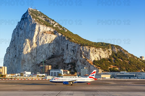 A British Airways Airbus A320 with the registration G-MIDT at Gibraltar Airport
