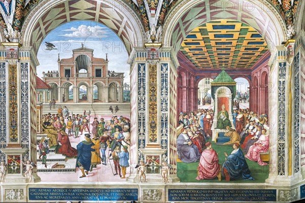 Piccolomini is crowned poet in Frankfurt by Emperor Frederick III