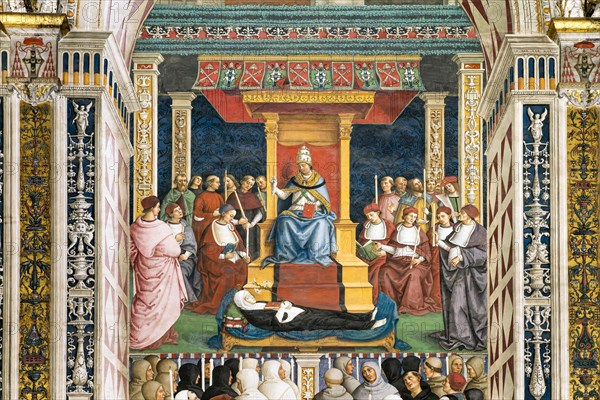 Pius II canonizes Catherine of Siena