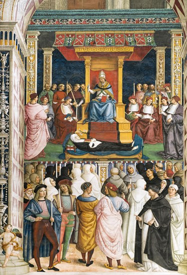 Pius II canonizes Catherine of Siena