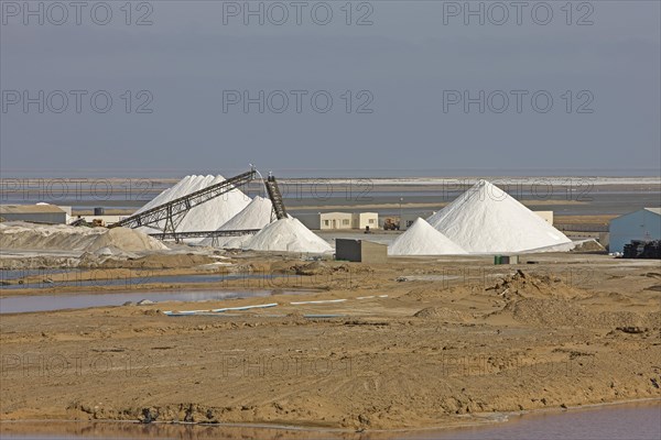 Salt flats near Walvis Bay in Namibia