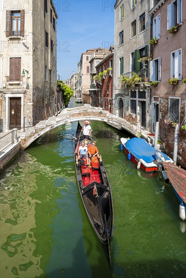 Venetian gondola on canal