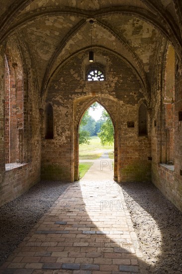 Portal as an exit to meadows and forests