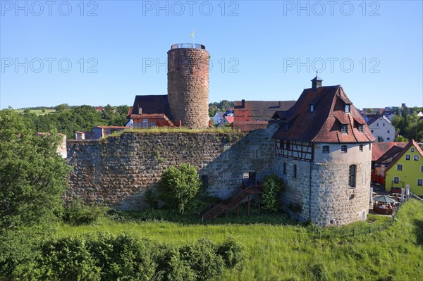 Castle ruin with fortified defence tower