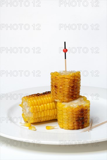 Grilled corn on the corn cob