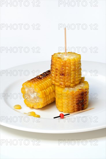 Grilled corn on the corn cob