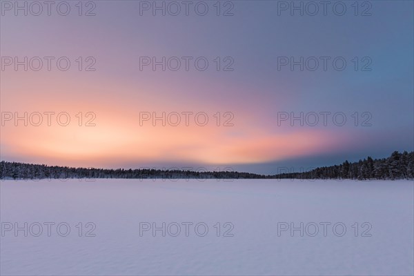 Winter landscape near town