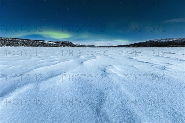 Northern lights over Ropijarvi (lake)