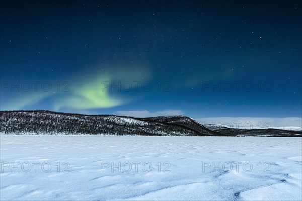 Northern lights over Ropijarvi (lake)