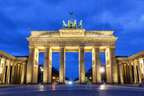 Brandenburg Gate by night in Berlin