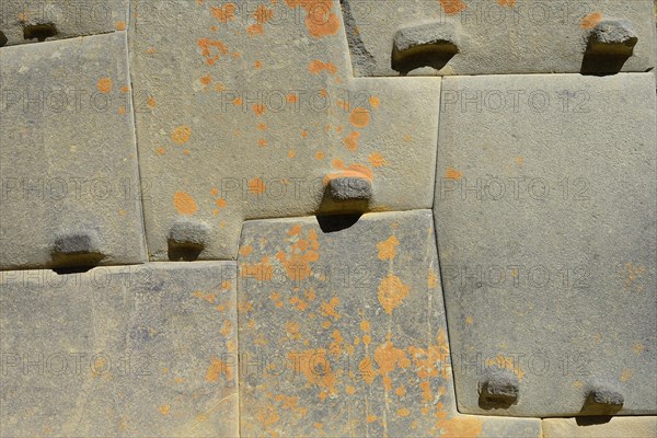 Precise stone setting in a wall of the Inca ruins