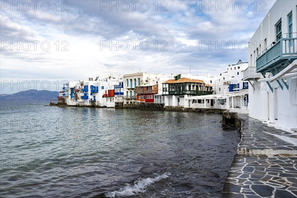 White houses by the sea