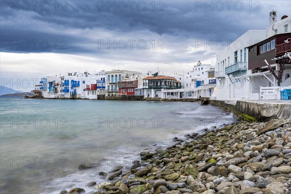 White houses by the sea