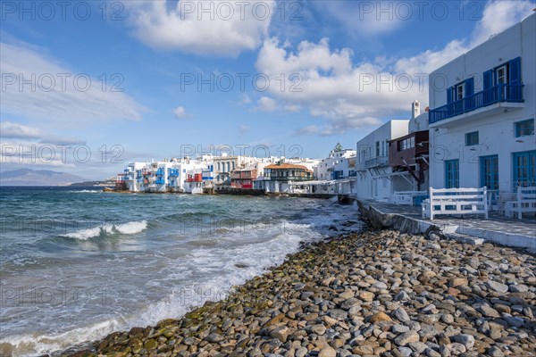 White houses by the sea