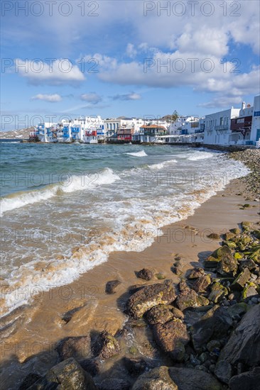 White houses by the sea