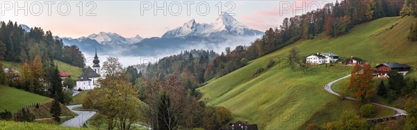 Pilgrimage church Maria Gern at sunrise