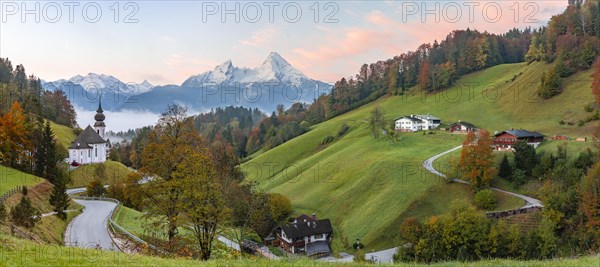 Pilgrimage church Maria Gern at sunrise